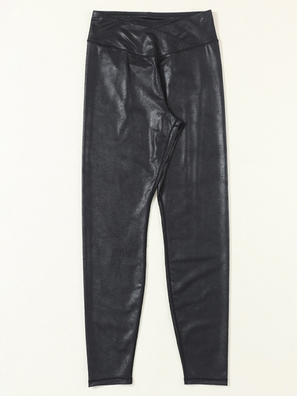 Women's solid color tight leggings trousers-chiquechics